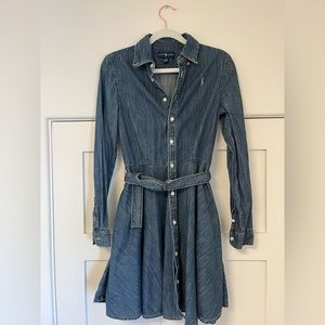 Ralph Lauren Girls denim flare dress